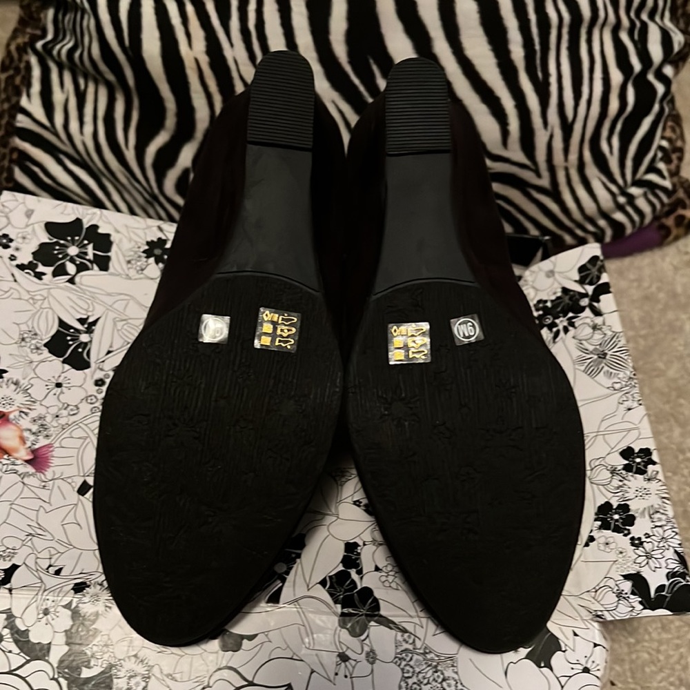 Black Wedge Shoes - Picture 5 of 11